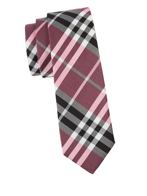 clinton burberry tie plum pink